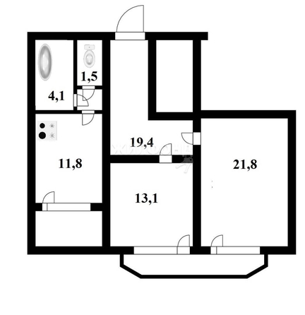 
   Продам 2-комнатную, 72.5 м², Фрунзе ул, 71/1

. Фото 5.