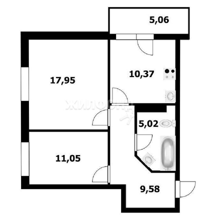 
   Продам 2-комнатную, 60 м², Овражная ул, 3

. Фото 27.