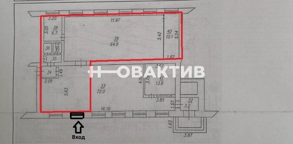 
   Продам помещение свободного назначения, 111 м², Пушкина ул, 40

. Фото 4.