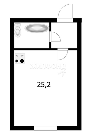 
   Продам студию, 32.5 м², В. Высоцкого ул, 64

. Фото 10.