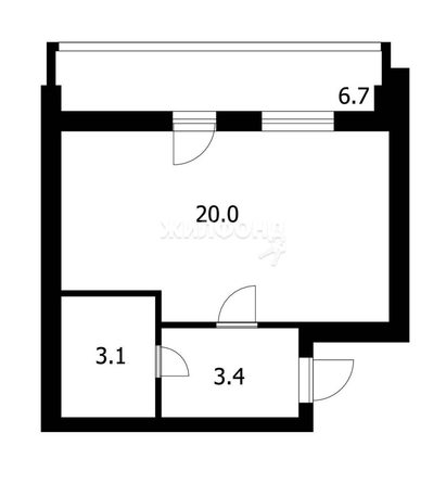 
   Продам студию, 26.5 м², Виктора Уса ул, 1

. Фото 12.