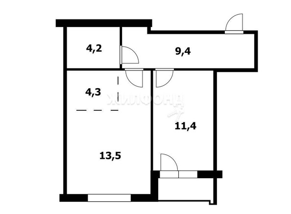 
   Продам 2-комнатную, 42.8 м², Фабричная ул, 65/3

. Фото 1.