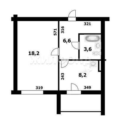 
   Продам 1-комнатную, 36.6 м², Толбухина ул, 2

. Фото 7.