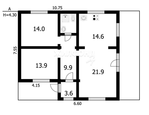 
   Продам дом, 118.6 м², Садовый

. Фото 17.