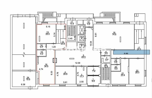 
   Сдам помещение свободного назначения, 88.6 м², Дмитрия Шамшурина ул, 29

. Фото 15.