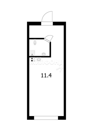 
   Продам комнату, 12 м², Серафимовича ул, 1/1

. Фото 17.