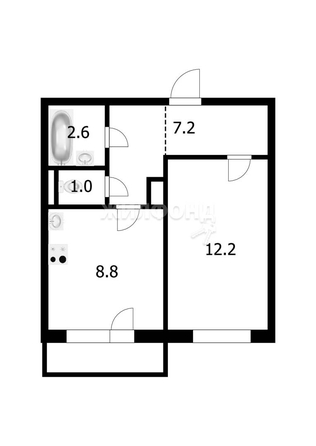 
   Продам 1-комнатную, 31.8 м², Громова ул, 23

. Фото 12.