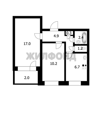 
   Продам 2-комнатную, 42.8 м², Зорге ул, 129/1

. Фото 10.