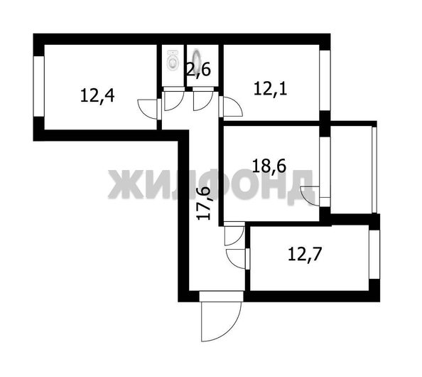 
   Продам 3-комнатную, 77 м², Виктора Уса ул, 3

. Фото 18.