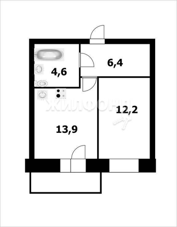 
   Продам 1-комнатную, 40.9 м², Бронная ул, 22

. Фото 9.