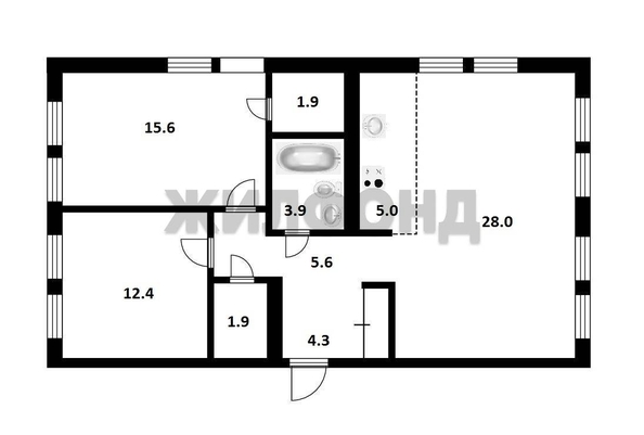 
  Продается 3-комн. квартира, 79 м², 3-й микрорайон, д. 1
. Фото 14.
