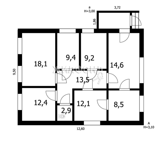 
   Продам дом, 100.7 м², Обь

. Фото 59.