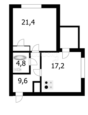 
   Продам 2-комнатную, 54.3 м², , 2

. Фото 22.