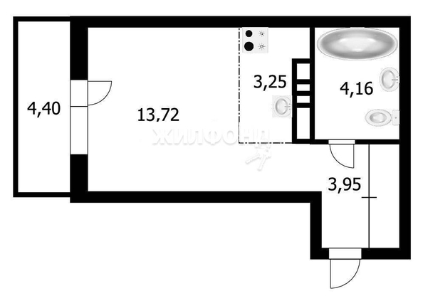 
   Продам студию, 25 м², Гурьевская ул, 177

. Фото 30.