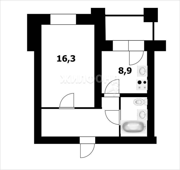 
   Продам 1-комнатную, 37.3 м², Боровая ул, 4/9

. Фото 13.