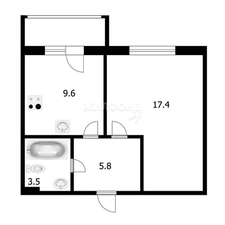 
   Продам 1-комнатную, 36.3 м², Костычева ул, 5а

. Фото 13.