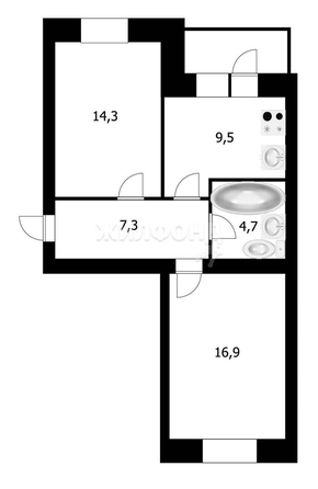 
   Продам 2-комнатную, 52.7 м², Кубовая ул, 113/2

. Фото 5.