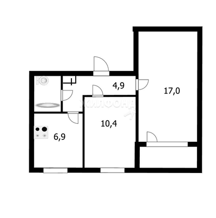 
   Продам 2-комнатную, 43 м², Петухова ул, 132

. Фото 14.