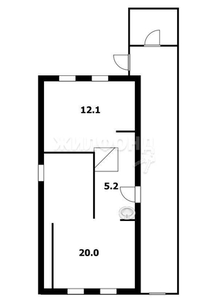 
   Продам дом, 37.3 м², Новосибирск

. Фото 8.