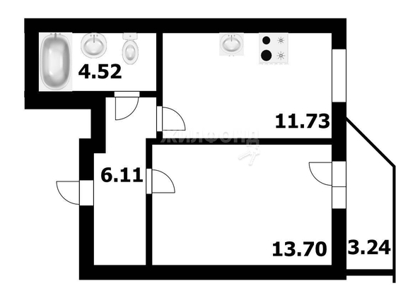 
   Продам 1-комнатную, 35.9 м², Олеко Дундича ул, 1/3

. Фото 16.