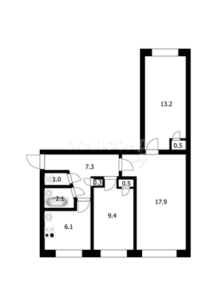 
   Продам 3-комнатную, 58.3 м², Степная ул, 34

. Фото 24.