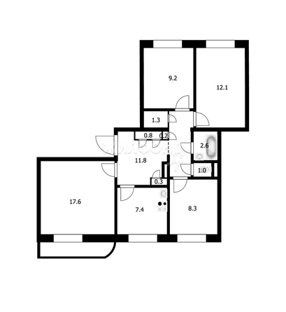 
   Продам 4-комнатную, 72.6 м², Троллейная ул, 148

. Фото 14.