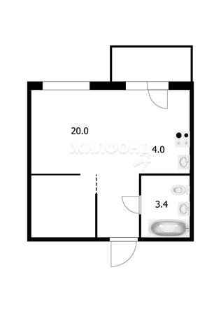 
   Продам студию, 31.2 м², Радужная ул, 73

. Фото 2.