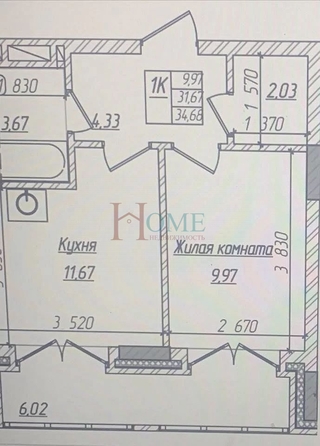 
  Сдам в аренду 1-комнатную квартиру, 35 м², Новосибирск

. Фото 4.