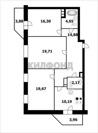 
  Продается 3-комн. квартира, 86.9 м², ЖК Гурьевский, дом 1 корпус 1
. Фото 28.