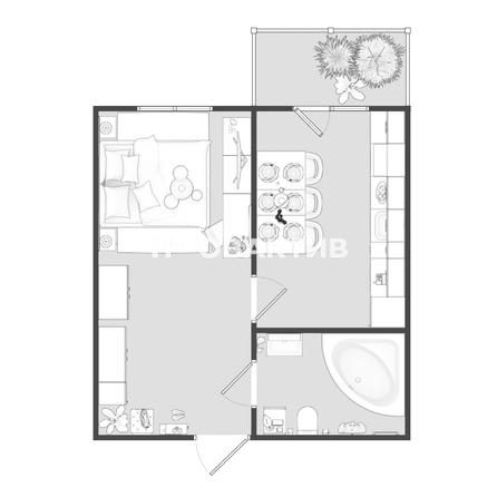 
   Продам 1-комнатную, 32.2 м², Алмазная ул, 100

. Фото 12.