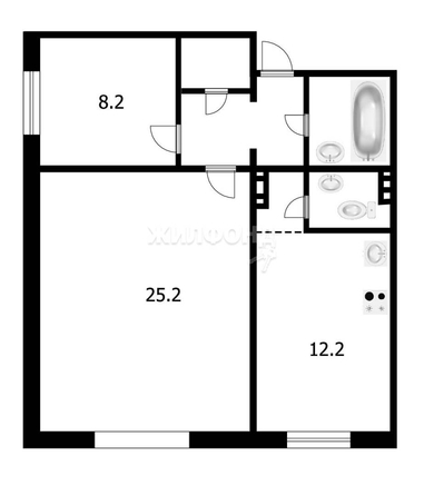 
   Продам 2-комнатную, 57.6 м², В. Высоцкого ул, 41/4

. Фото 5.