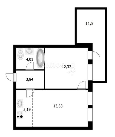 
   Продам 2-комнатную, 39 м², Центральная ул, 10/2

. Фото 18.