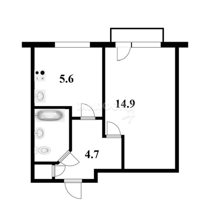 
   Продам 1-комнатную, 30 м², Микрорайон тер, 6

. Фото 3.