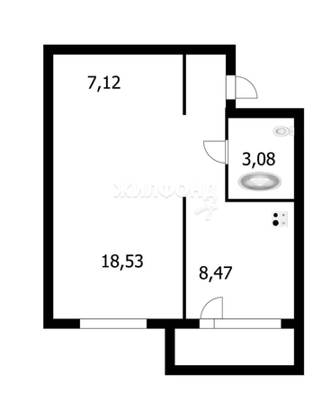 
   Продам 1-комнатную, 39.6 м², Виктора Уса ул, 1/1

. Фото 1.