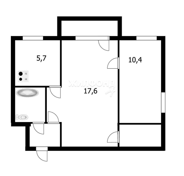 
   Продам 2-комнатную, 42.1 м², Макаренко ул, 27/1

. Фото 13.