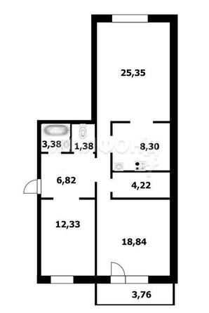 
   Продам 3-комнатную, 87 м², Дмитрия Шмонина ул, 3

. Фото 26.