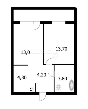 
   Продам 2-комнатную, 40 м², Бронная ул, 22

. Фото 7.