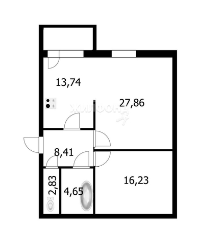 
   Продам 2-комнатную, 71.8 м², , 3

. Фото 23.