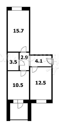 
   Продам 2-комнатную, 49.2 м², Октябрьская ул, 10

. Фото 11.