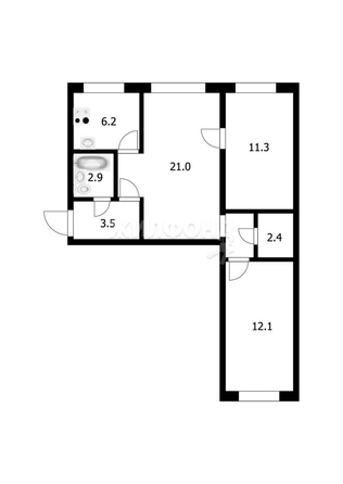 
   Продам 3-комнатную, 59.4 м², Сызранская ул, 8

. Фото 14.