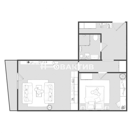 
   Продам 2-комнатную, 55.6 м², Татьяны Снежиной ул, 19

. Фото 29.