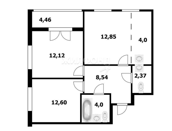 
   Продам 3-комнатную, 55.5 м², Фабричная ул, 65

. Фото 14.