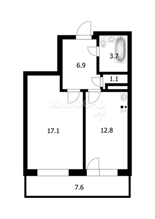 
   Продам 1-комнатную, 41.6 м², Горский мкр, 6

. Фото 8.