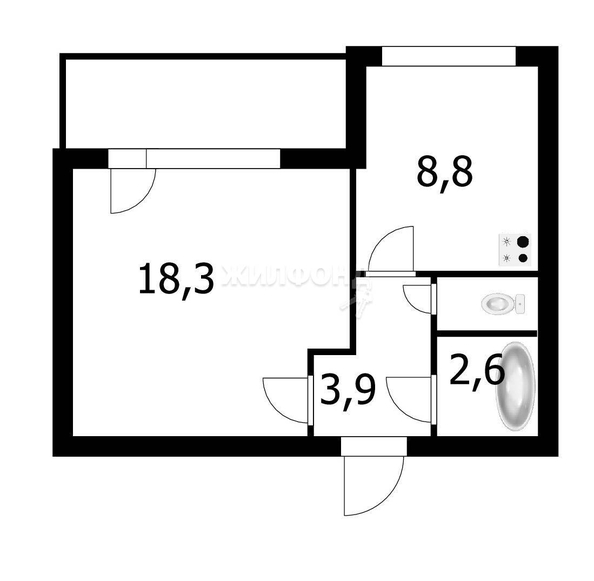 
   Продам 1-комнатную, 34.6 м², Виктора Уса ул, 3

. Фото 20.