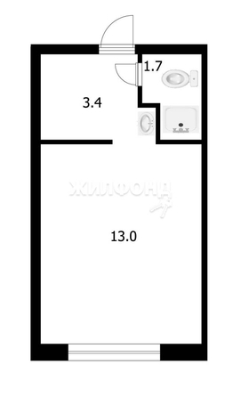 
   Продам студию, 18.1 м², Дачная ул, 40/1

. Фото 6.