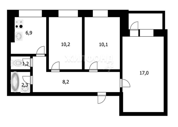 
   Продам 3-комнатную, 56.2 м², Гусинобродское ш, 17

. Фото 7.