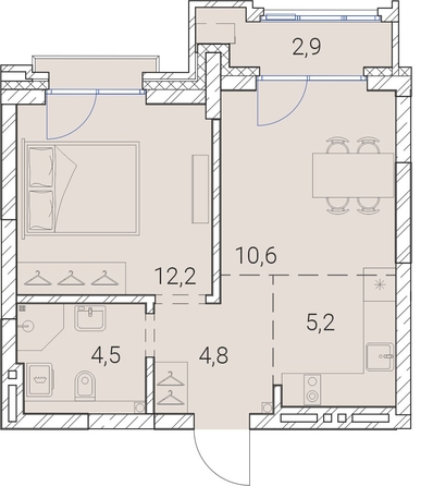 
   Продам 1-комнатную, 40.2 м², Тайм Сквер

. Фото 38.