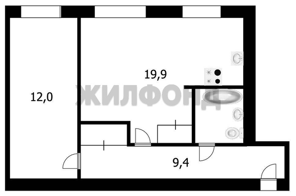 
   Продам 2-комнатную, 44 м², Богдана Хмельницкого ул, 10/2

. Фото 11.