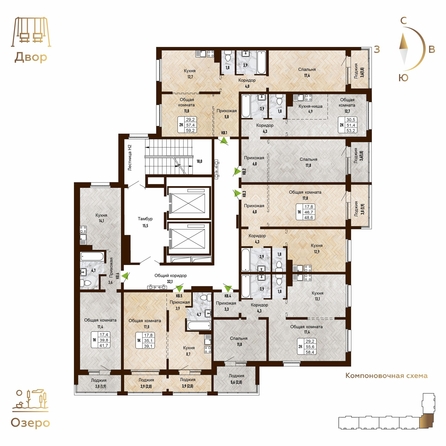 
   Продам 2-комнатную, 58.4 м², Новый горизонт, дом 4

. Фото 1.