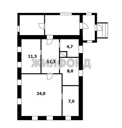 
   Продам дом, 66.5 м², Новосибирск

. Фото 21.